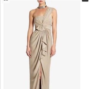 BCBG One shoulder Satin Evening Gown